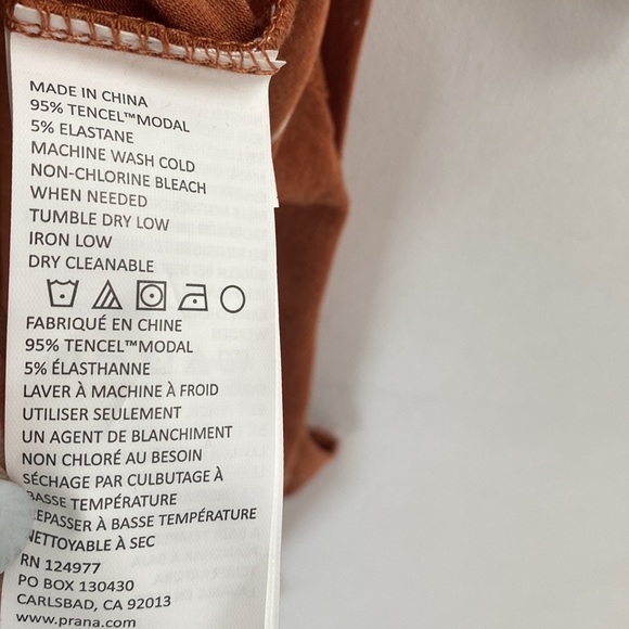 (A4c) prAna Copper Heather Stripe Foundation Pocket Scoop Neck Tank, Size S, NWT - Picture 8 of 10